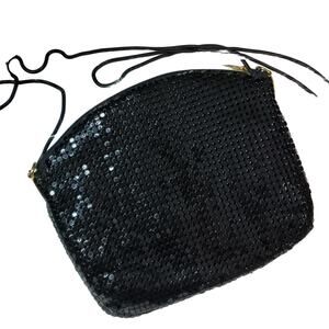 Vintage Apri Nights Black Metal Chainmail Disco Purse Shoulder Bag Handbag
